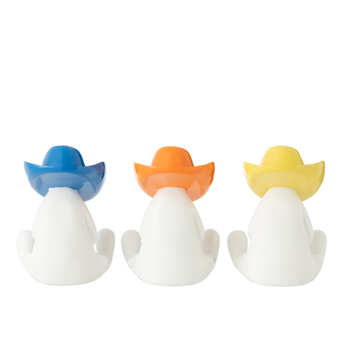 Set di 3 statuine con cappello da cowboy in resina mista J-Line