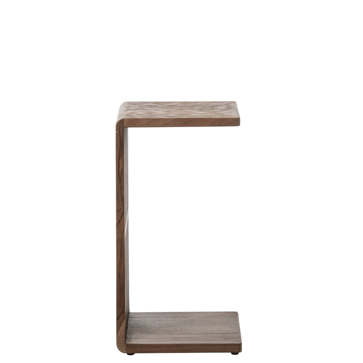 Tavolino a doghe in legno riciclato marrone scuro J-Line