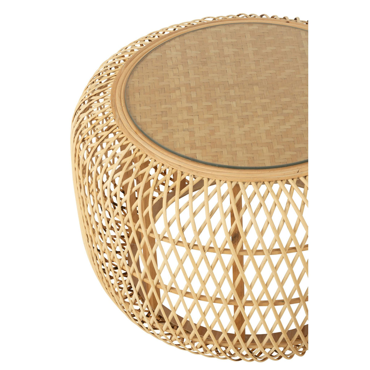 Bijzettafels Afrika Bamboe/Sparhout Naturel Set van 2 J-Line