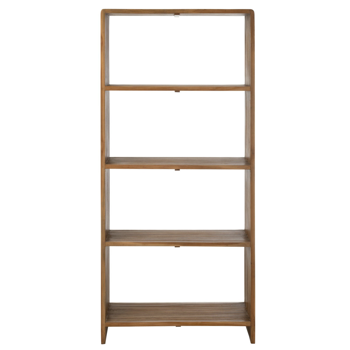 Libreria a 4 ripiani in teak riciclato naturale J-Line