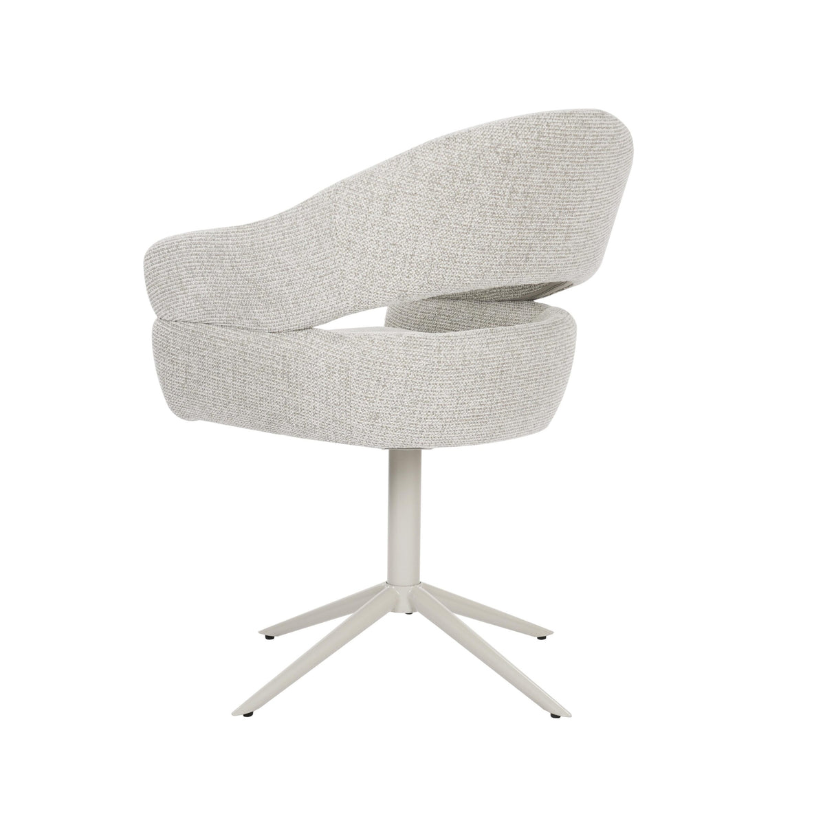 Beige bekleding van draaibare eetkamerstoel Lily van Starfurn