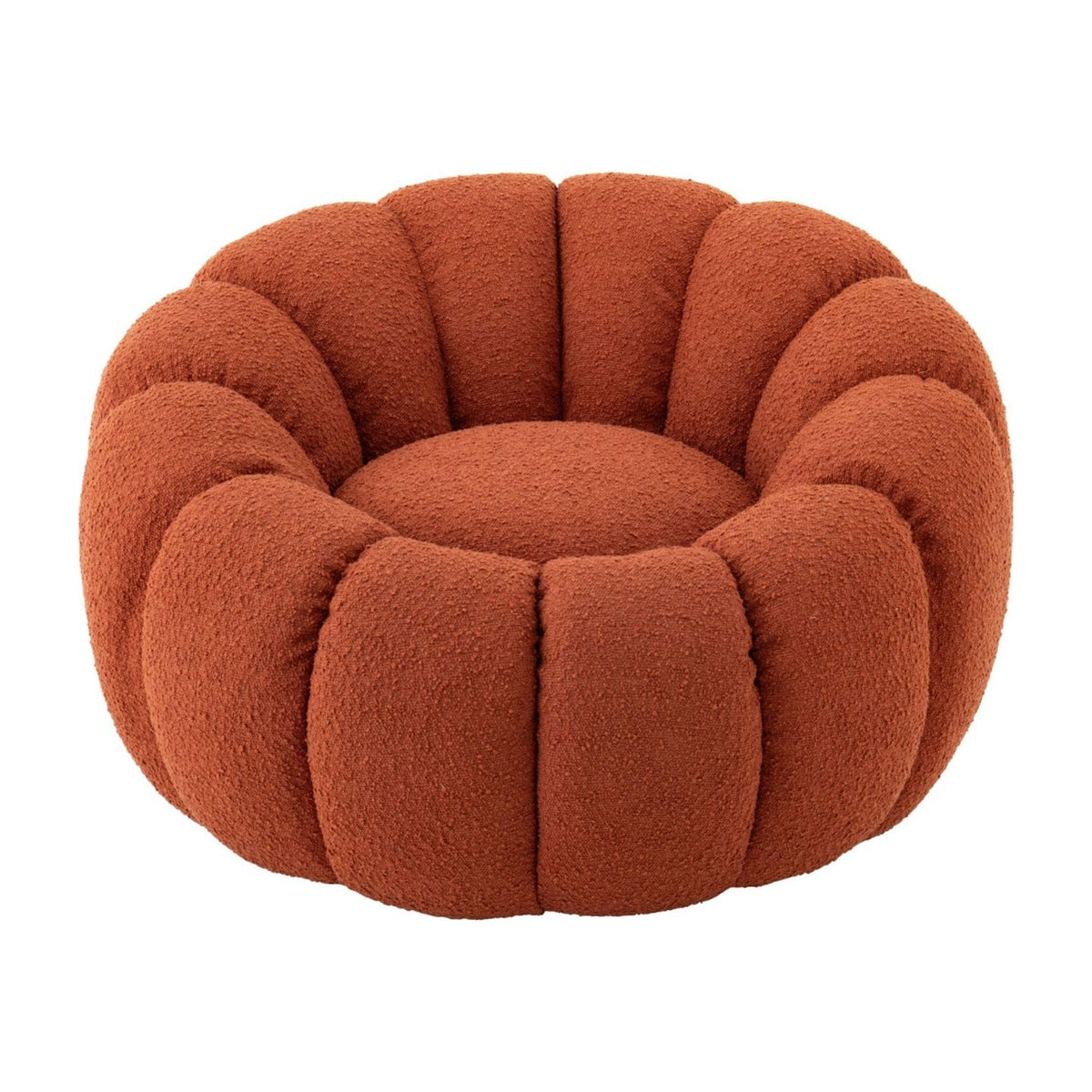 Poltrona Flower in schiuma marrone ruggine J-Line