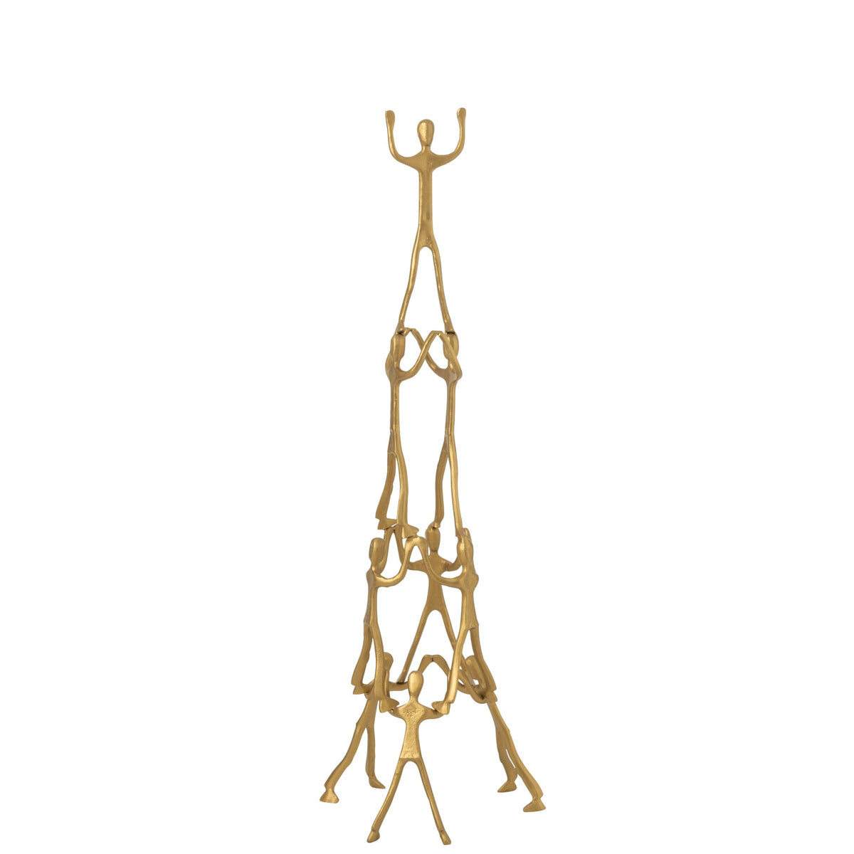 Figura Tower in alluminio dorato, H 147 cm, J-Line