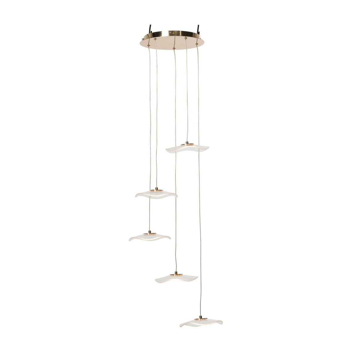 Lampada a sospensione Fiore Acrilico Oro Large J-Line