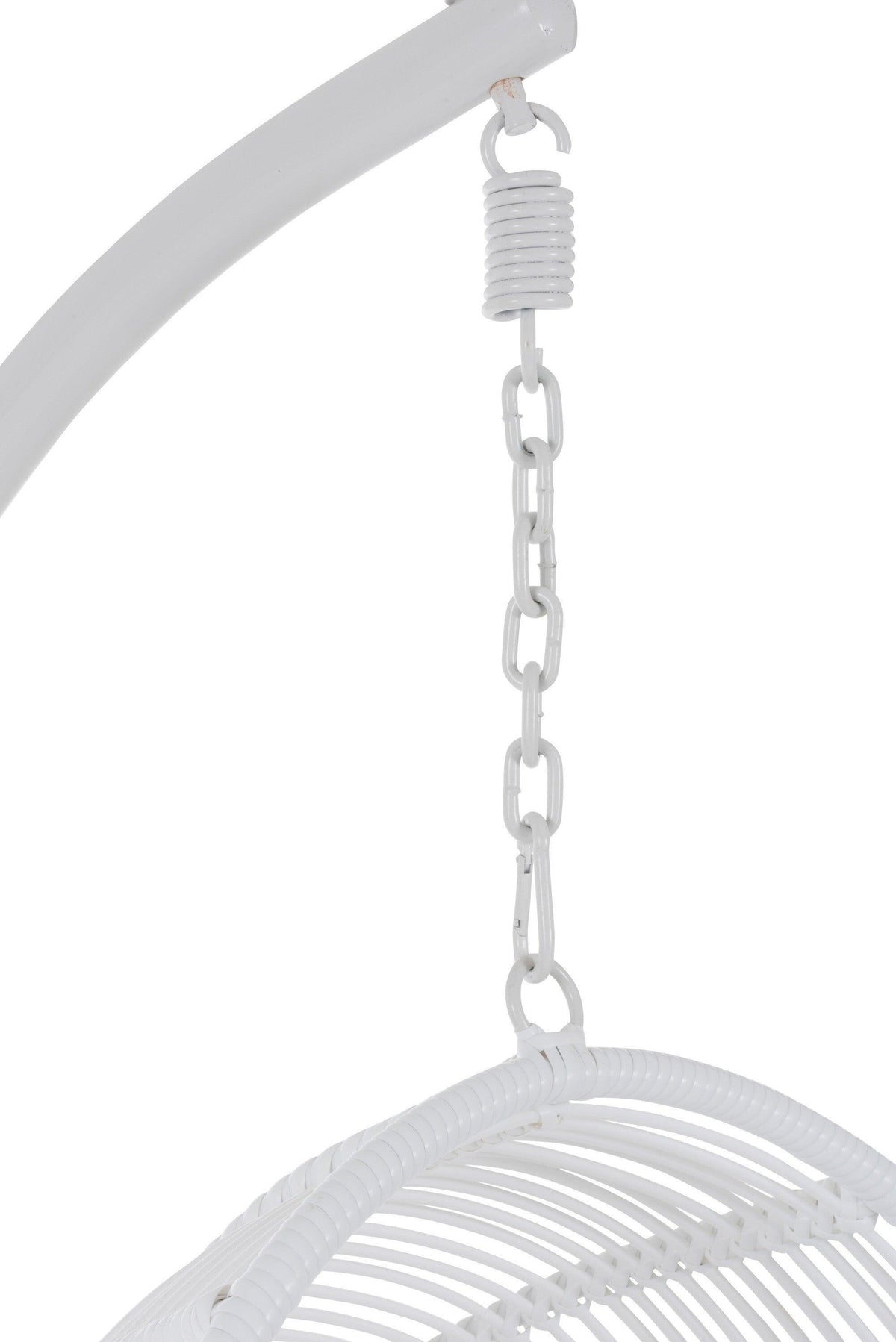 Hangstoel Ovaal Staal Wit - Hangstoel - J-Line - livinglovely.nl