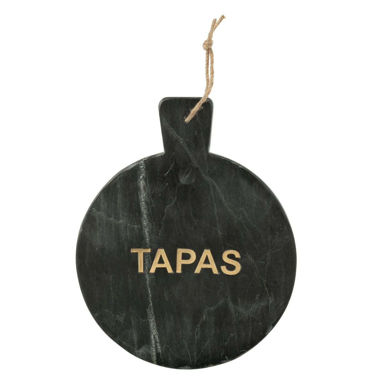 Tagliere per formaggi rotondo in marmo nero/color oro J-Line