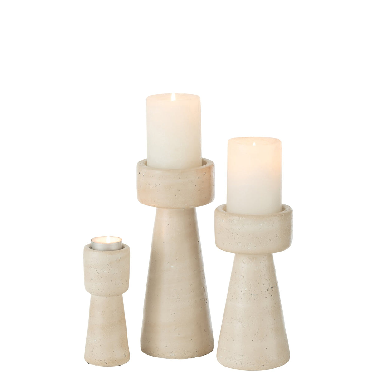 Candelabro Orlina Cemento Crema Large