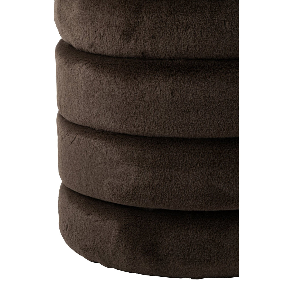 Pouf + Coperchio Mdf Marrone Scuro J-Line