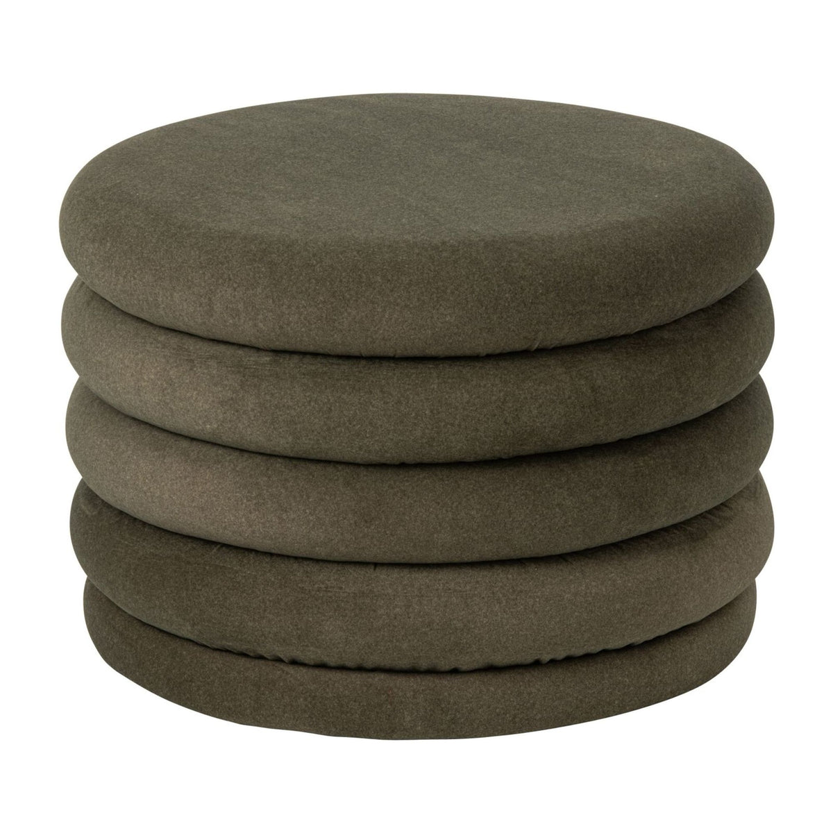 Pouf Mich Legno compensato/Tessuto Verde scuro J-Line