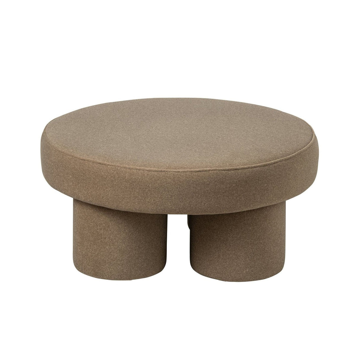 Pouf con Piedini Multistrato/Tessuto Beige Large J-Line