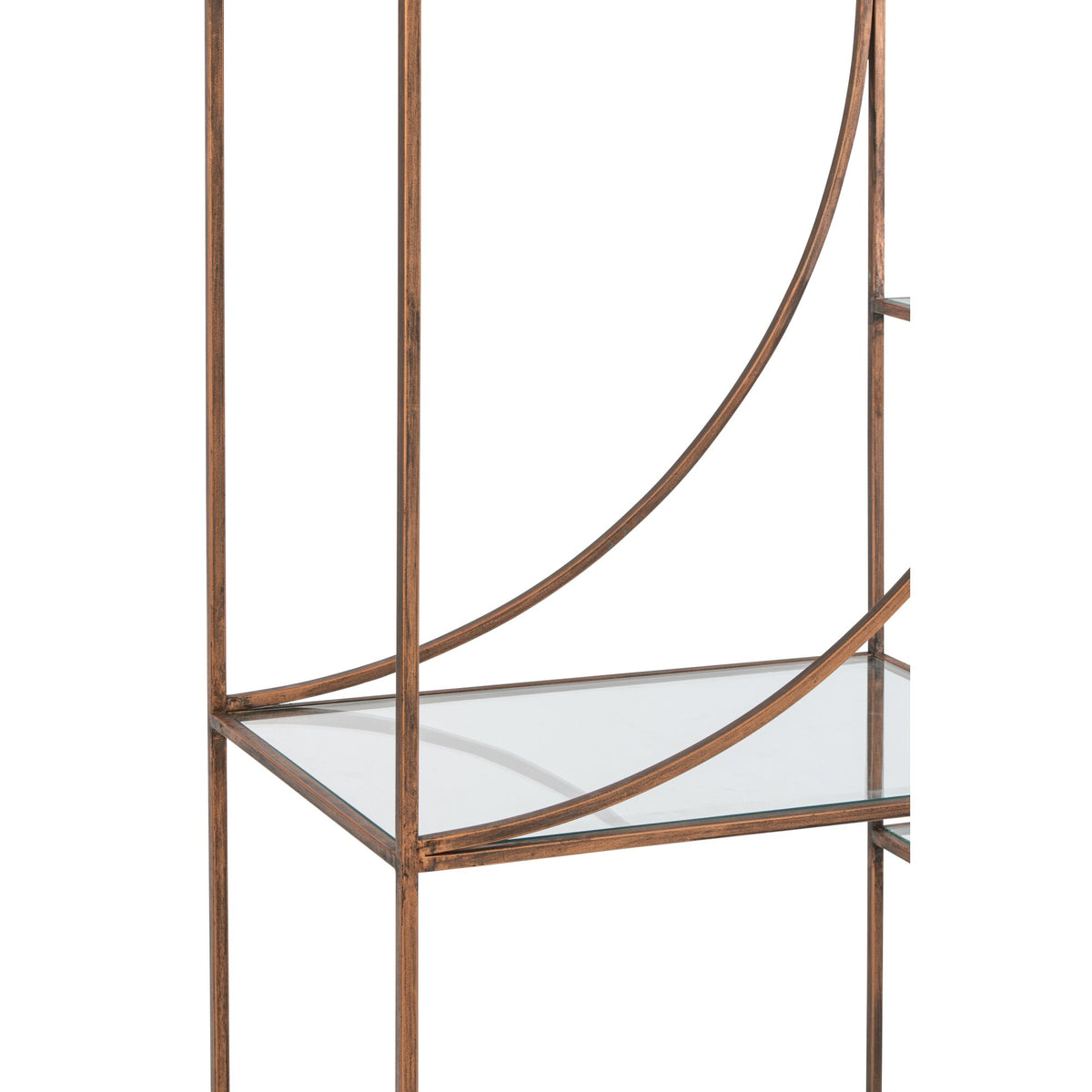 Scaffale Ferro Vetro Bronzo Linea J