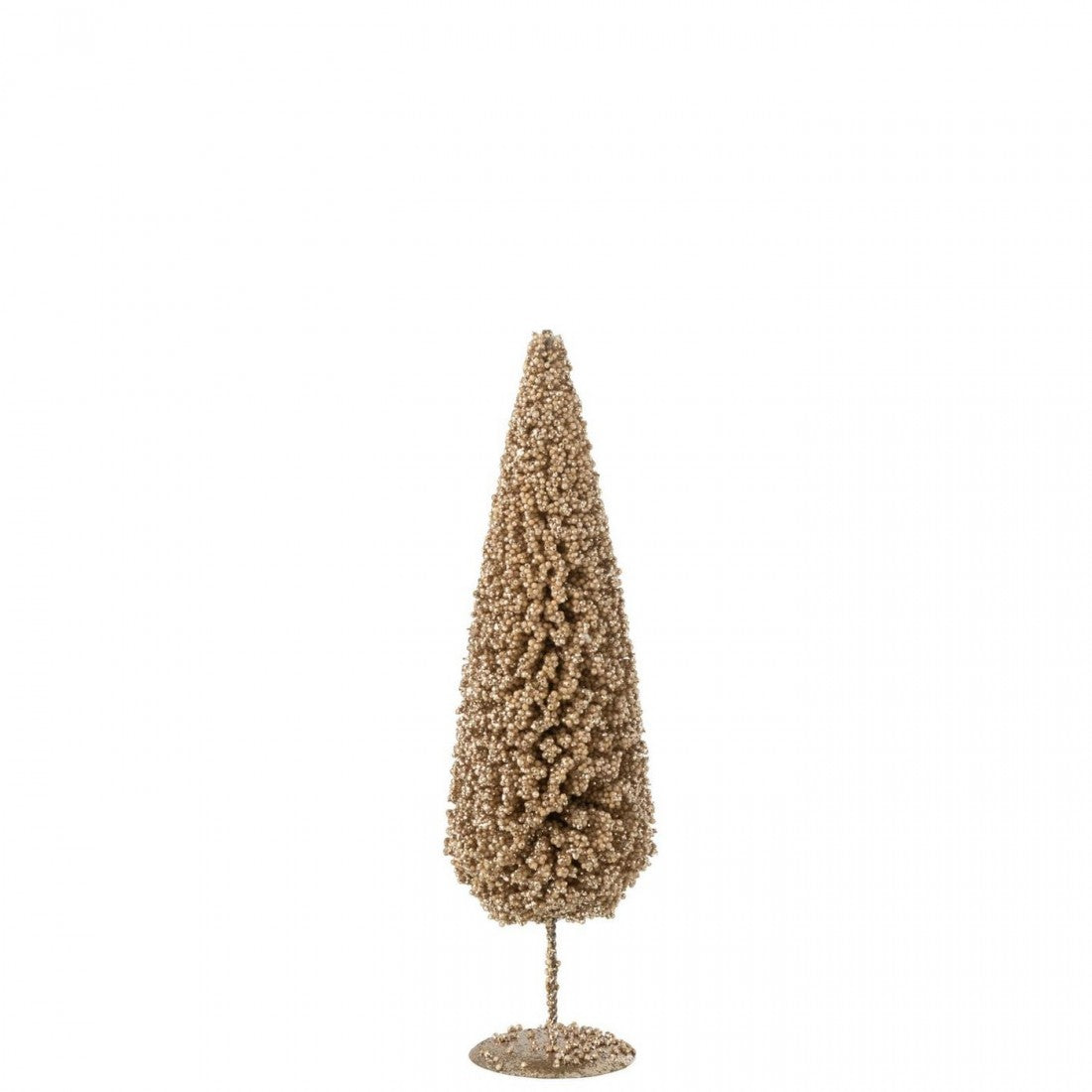 Set di 3 cappellini a forma di albero di Natale color champagne J-Line