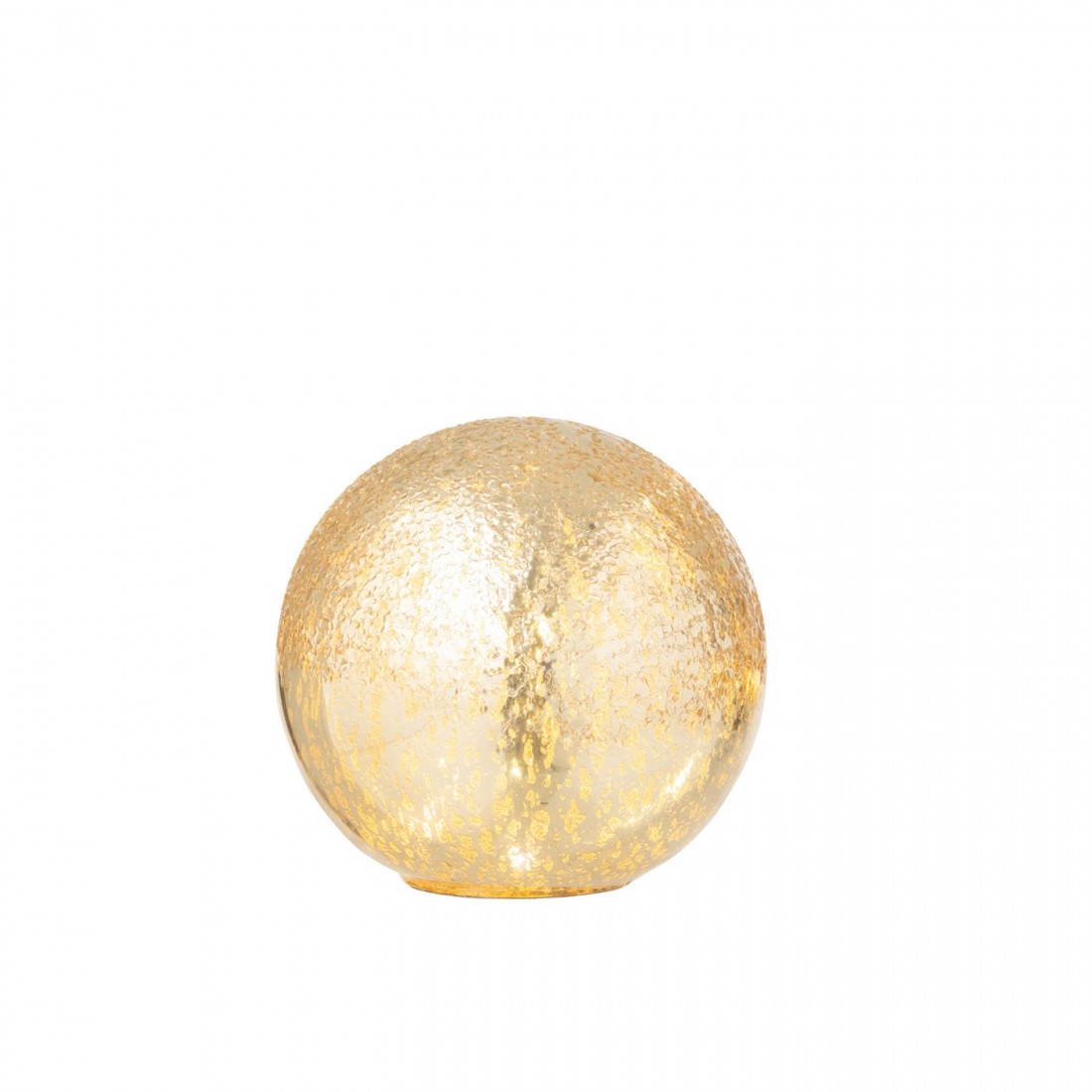 Sfera LED in vetro craquelé color oro, set da 2, J-Line