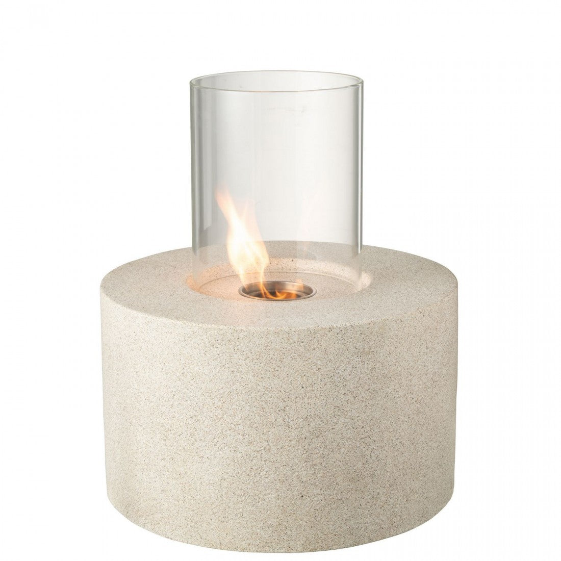Braciere da tavolo Bioetanolo Rotondo Grigio Ø41x52cm J-Line