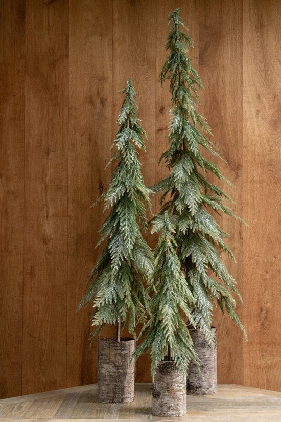 Albero di Natale su Base in Legno Verde Large H120cm J-Line