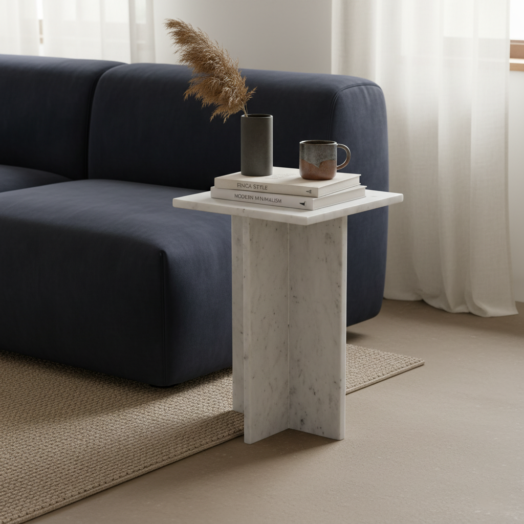 Tavolino Beijing Marmo Bianco Raw Materials