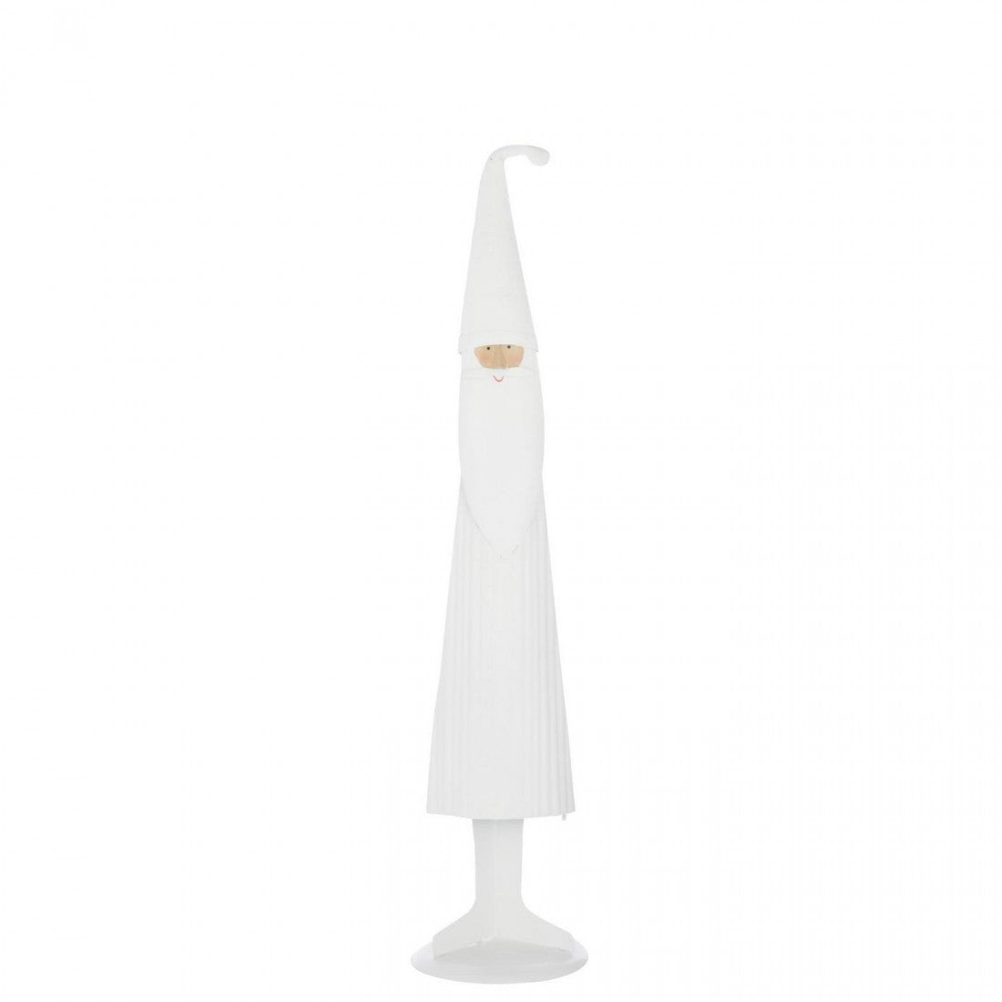 Set di 2 Babbi Natale Moderni in Metallo Bianco J-LIne