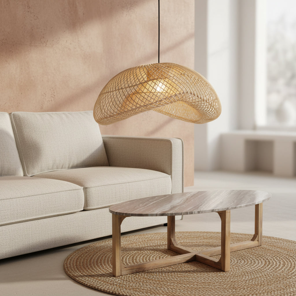 Lampada a sospensione Maze Organic Naturale XL Raw Materials