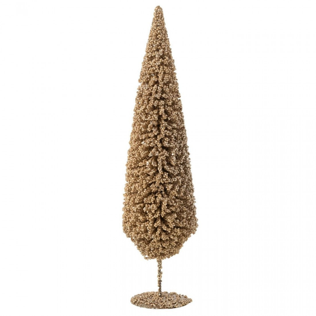 Set di 3 cappellini a forma di albero di Natale color champagne J-Line