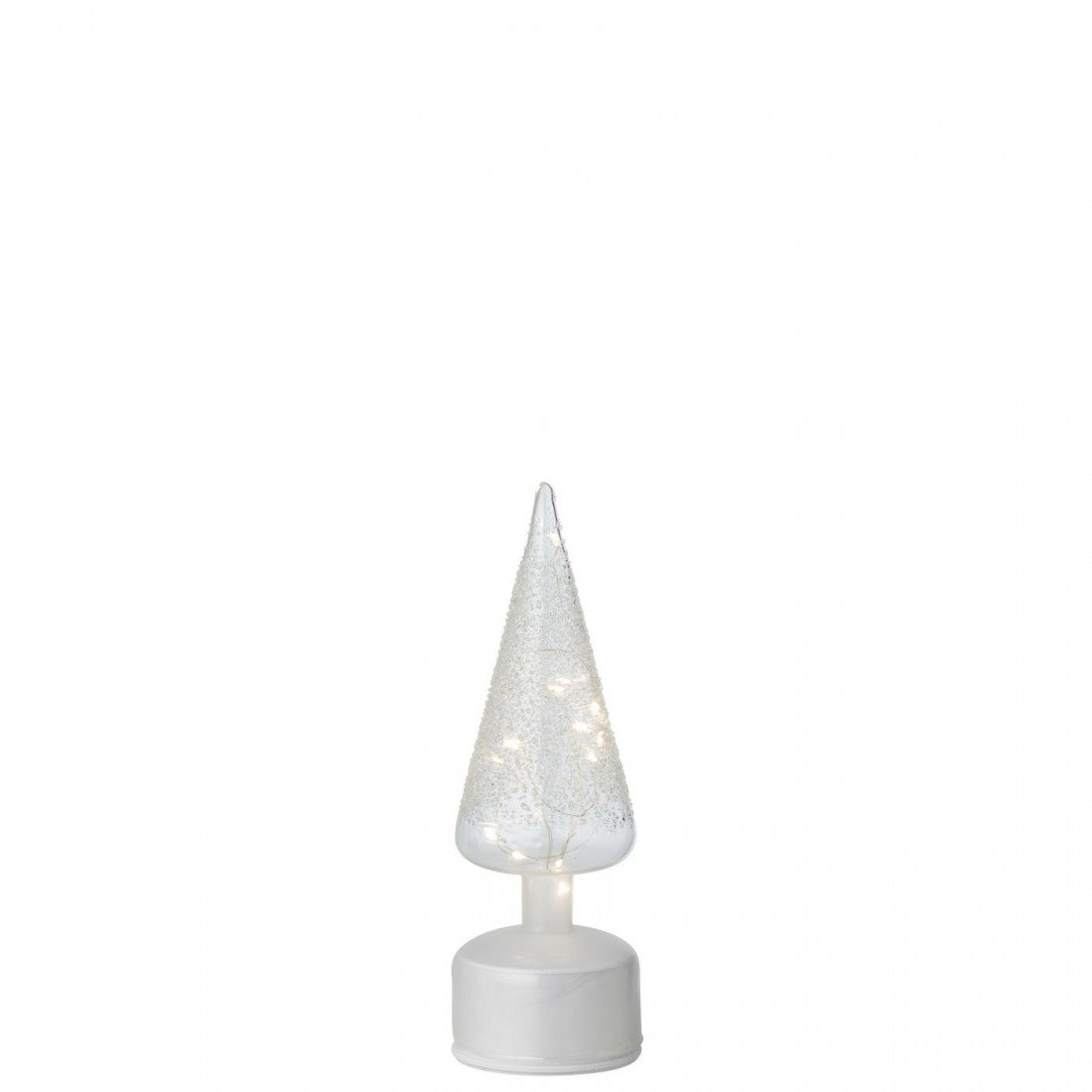 Set di 2 lampade a sospensione rotanti in vetro bianco/trasparente con LED J-Line