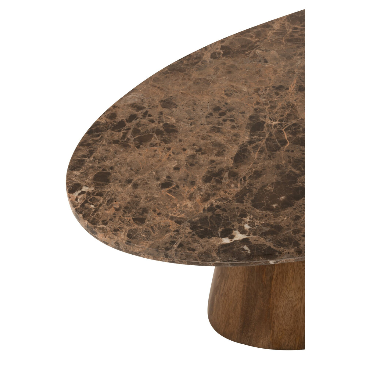 Tavolino ovale marmo/legno di mango marrone J-Line
