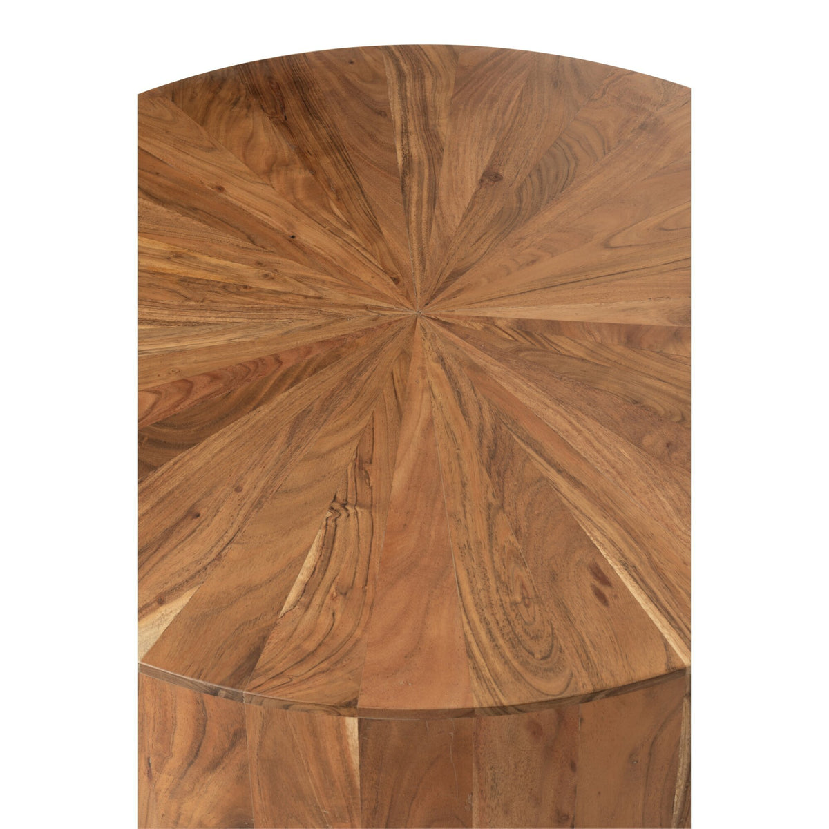 Tavolino da salotto rotondo in legno di acacia/MDF naturale J-Line