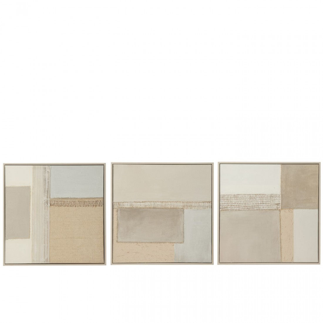 Set di 3 quadri Tod su tela/legno di pino J-LIne