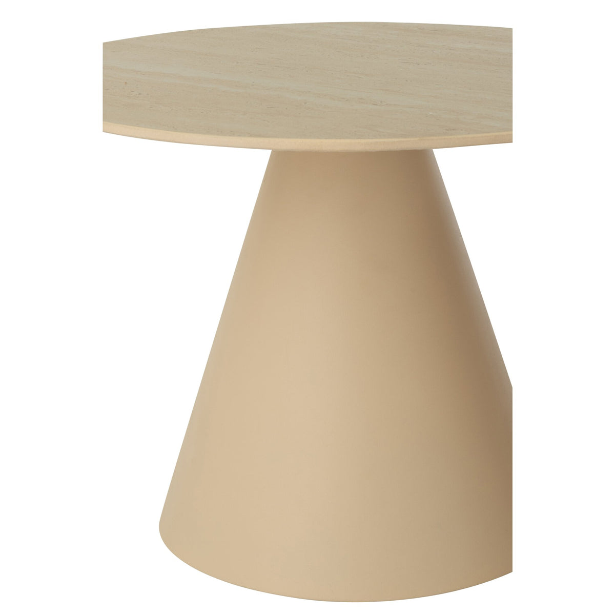Set di 2 tavolini laterali conici in ferro color écru/beige J-Line