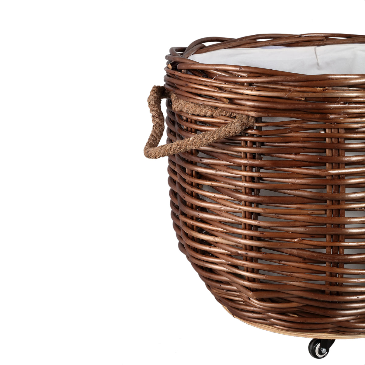 Set di 3 cesti Darrett Willow marroni con ruote PTMD