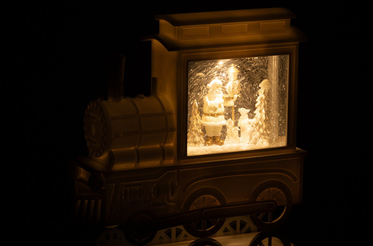 Palla di Neve Locomotive in Plastica Bianca H26cm J-Line