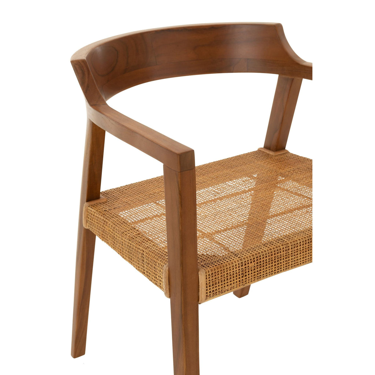 Sedia Emma in teak marrone J-Line