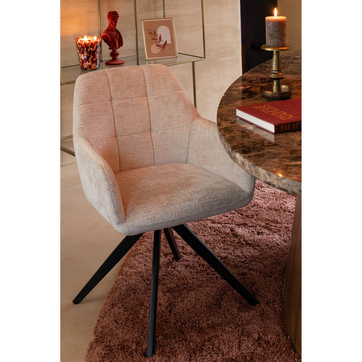 Sedia Louna Ferro/Acrilico Avorio J-Line