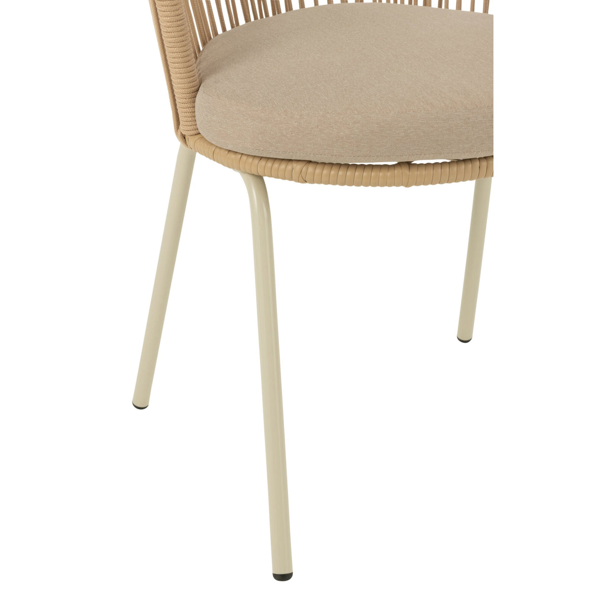 Sedia Toa Metallo/Corda Beige J-Line