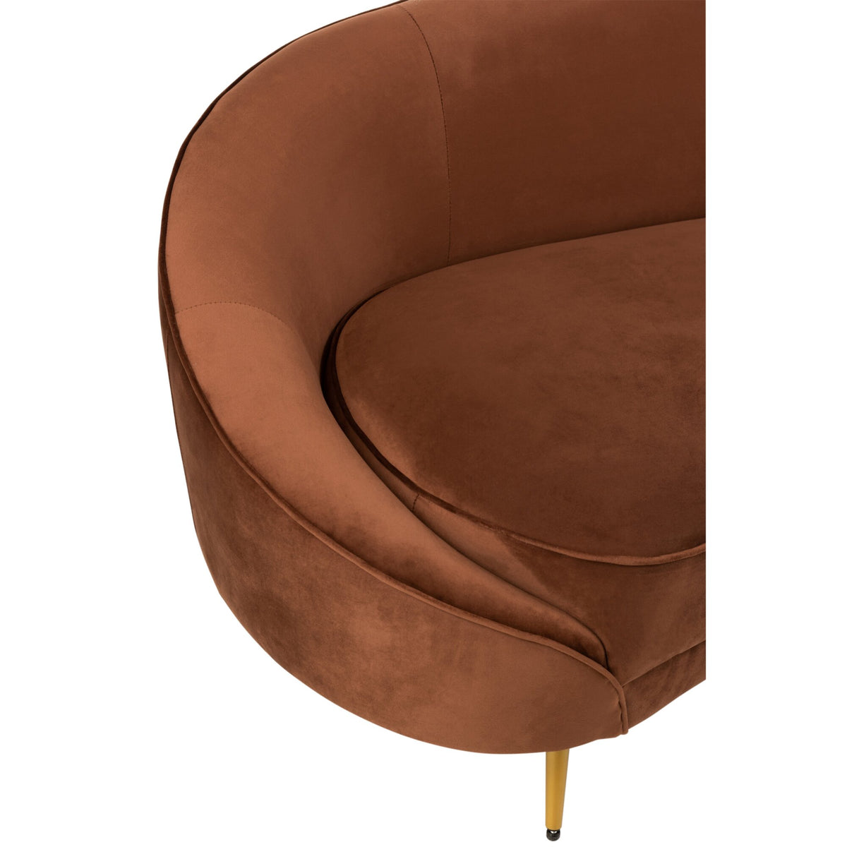 Divano in tessuto Elisabeth marrone 180 cm J-Line