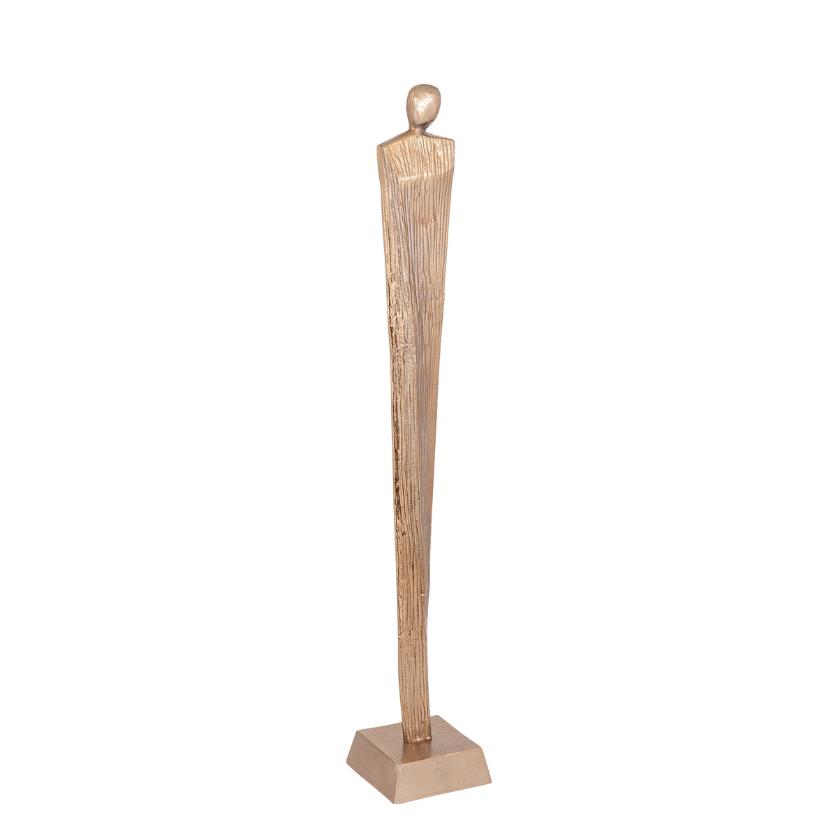 Symon BrownGold beeld L van PTMD vanuit een andere hoek, warm goudbruin aluminium op witte achtergrond