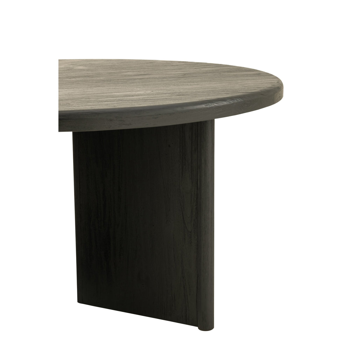 Tavolo Rotondo in Legno di Teak Nero J-Line
