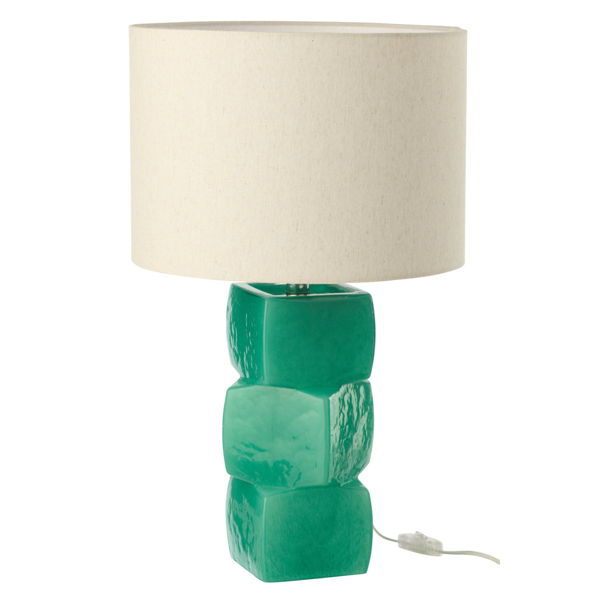 Lampada da tavolo 3 cubi in vetro verde scuro J-Line