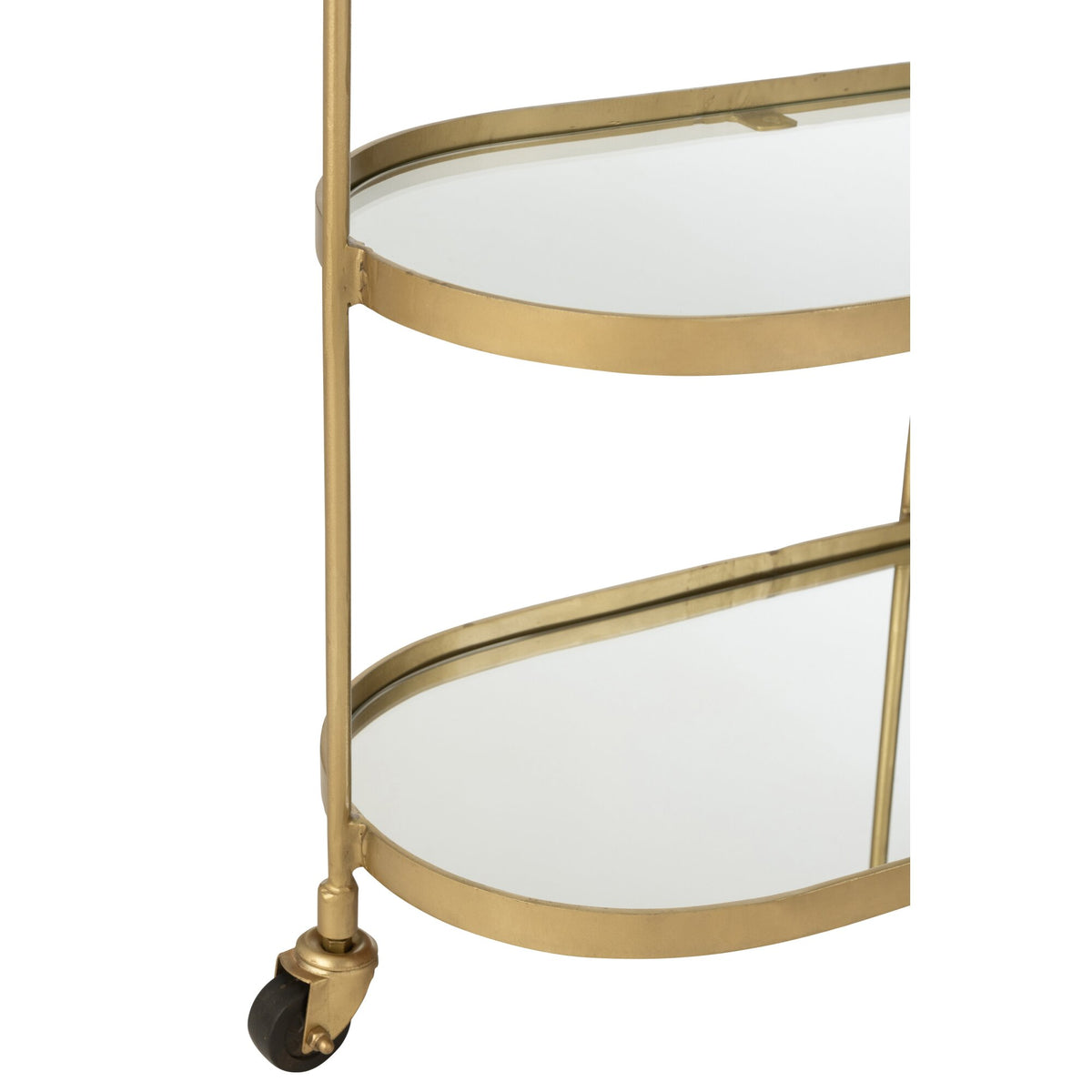 Trolley Ovale Metallo/Specchio Oro J-Line