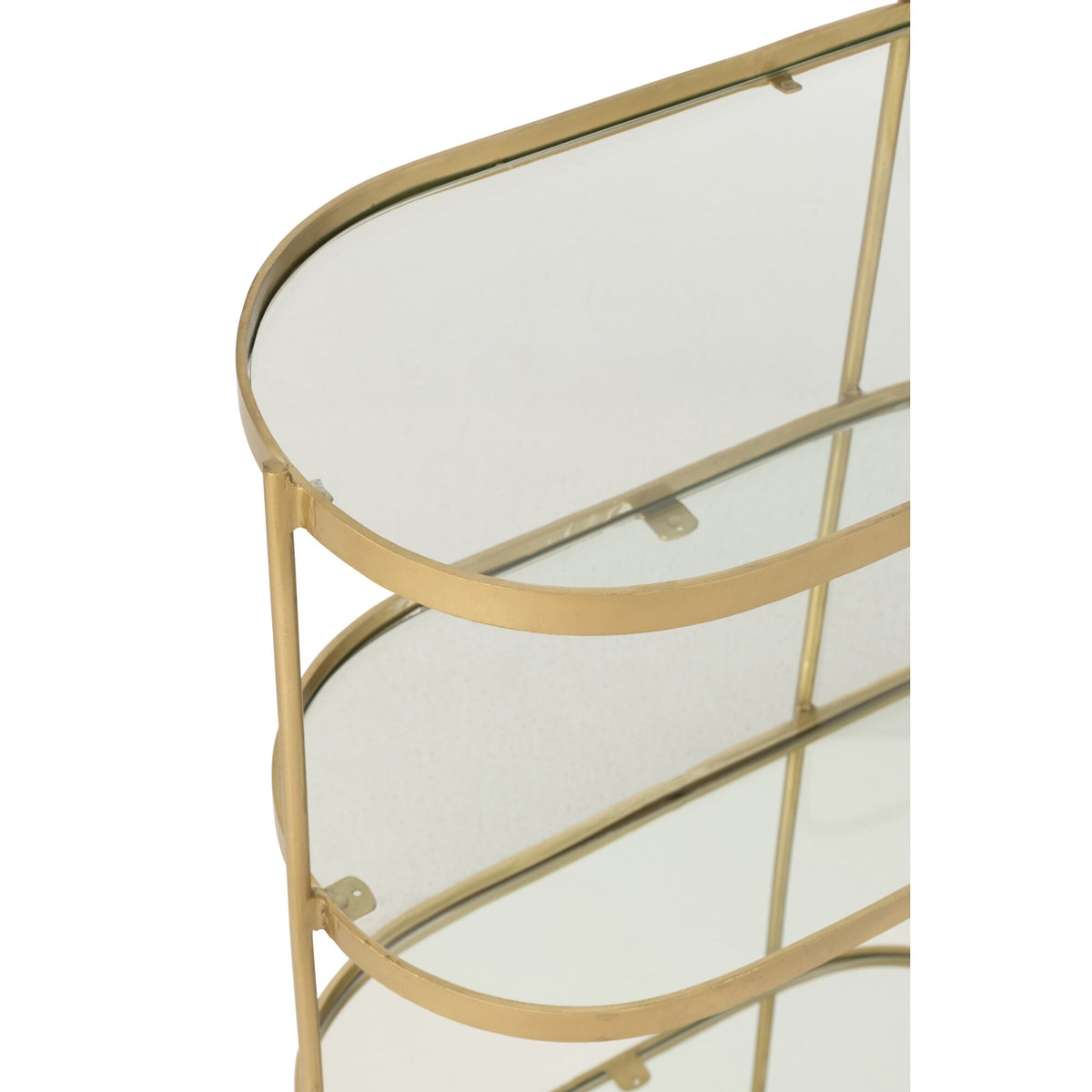 Trolley Ovale Metallo/Specchio Oro J-Line