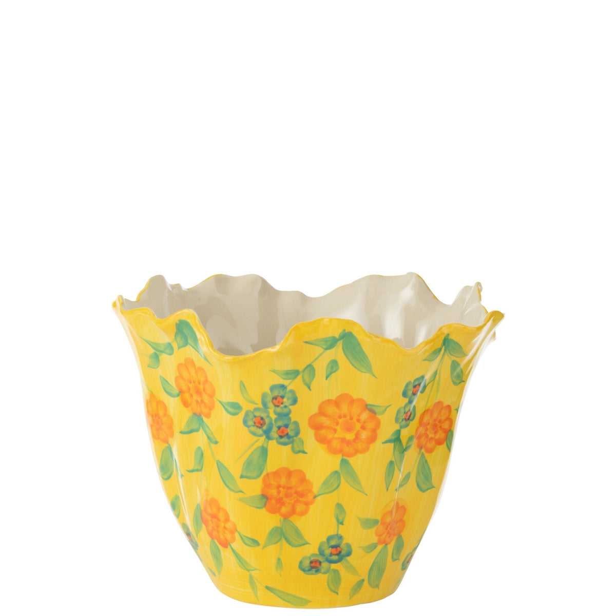 Vaso Alegria per fiori largo in ceramica mix L32,5xP30,5xA28,5cm J-Line