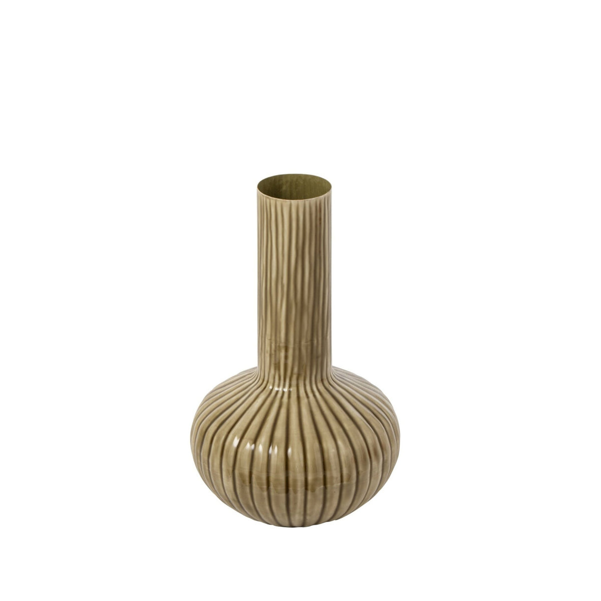 Vaso in ferro verde oliva piccolo J-Line