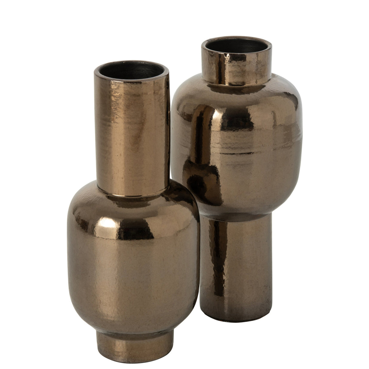 Vaso Base Rotonda Ceramica Bronzo J-Line