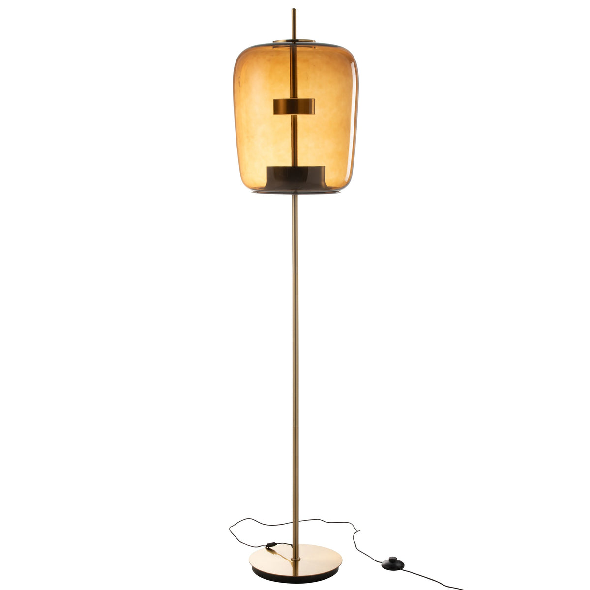 Lampada da terra Led Vetro Marrone H 168cm J-Line