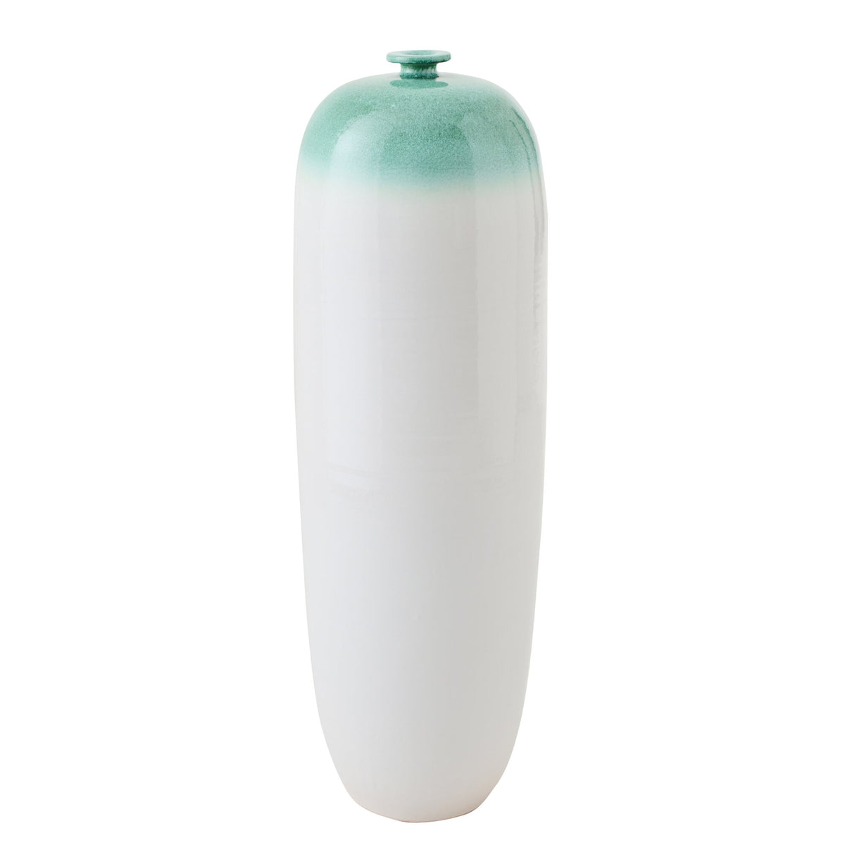 Vaso da terra in ceramica verde menta/bianco Large J-Line