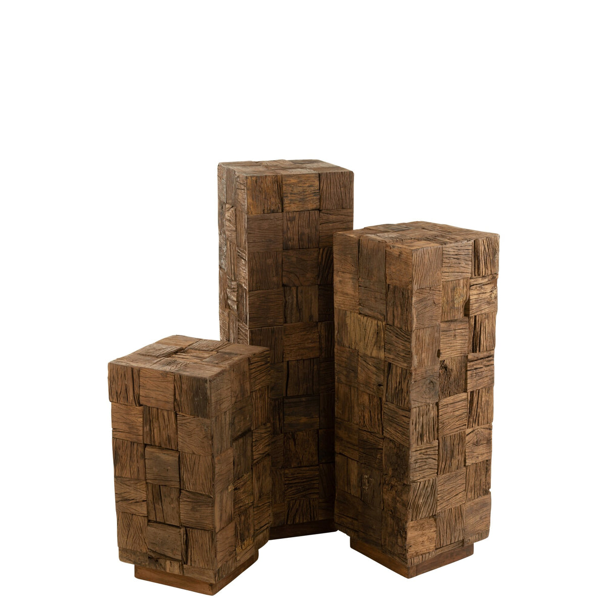 Colonna in legno riciclato naturale Large J-Line