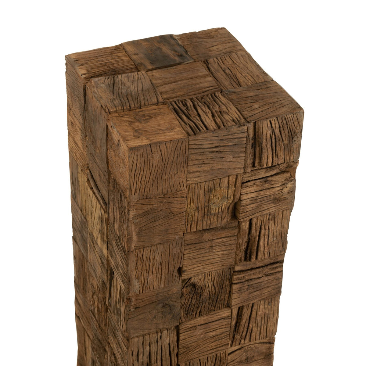 Colonna in legno riciclato naturale medio J-Line