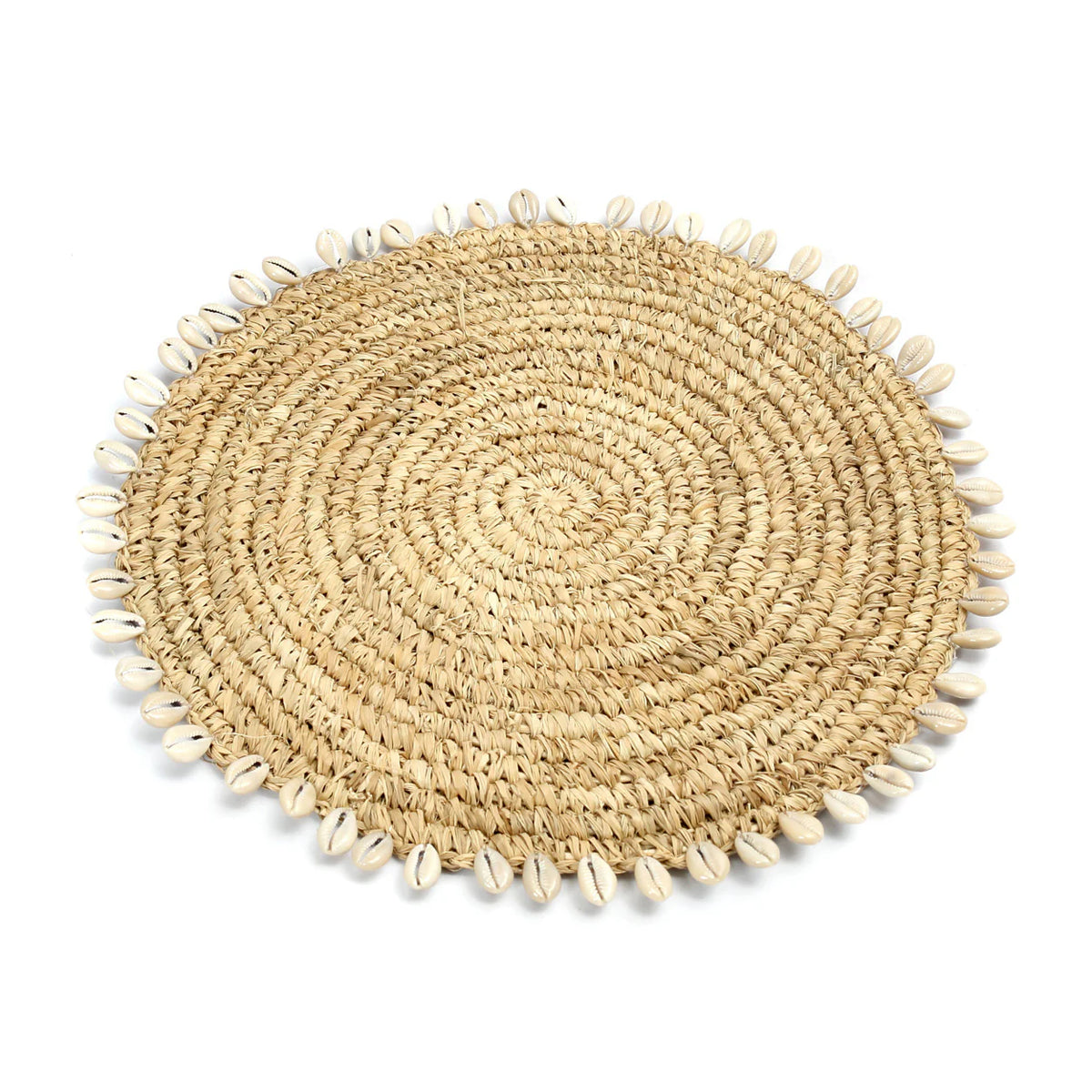 Il set di tovagliette in rafia a conchiglia naturale Bazar bizar