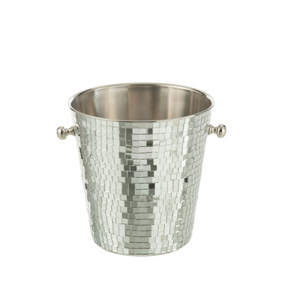 Secchio ghiaccio Mosaico Acciaio Inox Argento J-Line
