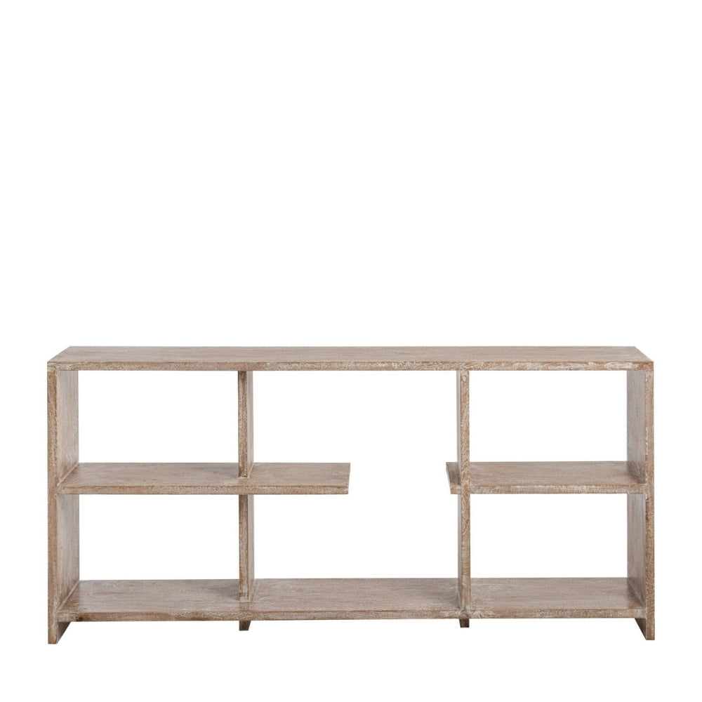 Libreria in legno di mango bianco sporco J-Line
