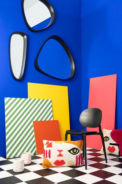 Specchio Giles Mdf/Vetro Nero Lungo J-Line
